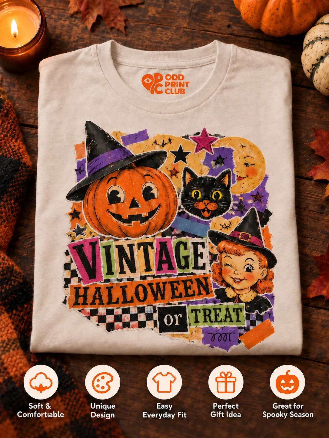 Vintage Halloween Retro Graphic T-Shirt product image (2)
