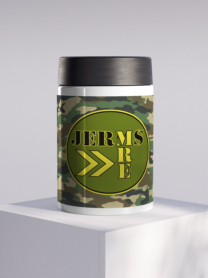 JermsMRE Woodland Camo Steel Beer Koozie product image (1)