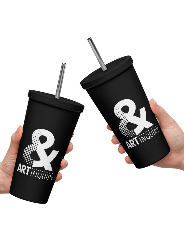 Art & Inquiry Dark Insulated Tumbler + Straw product image (1)
