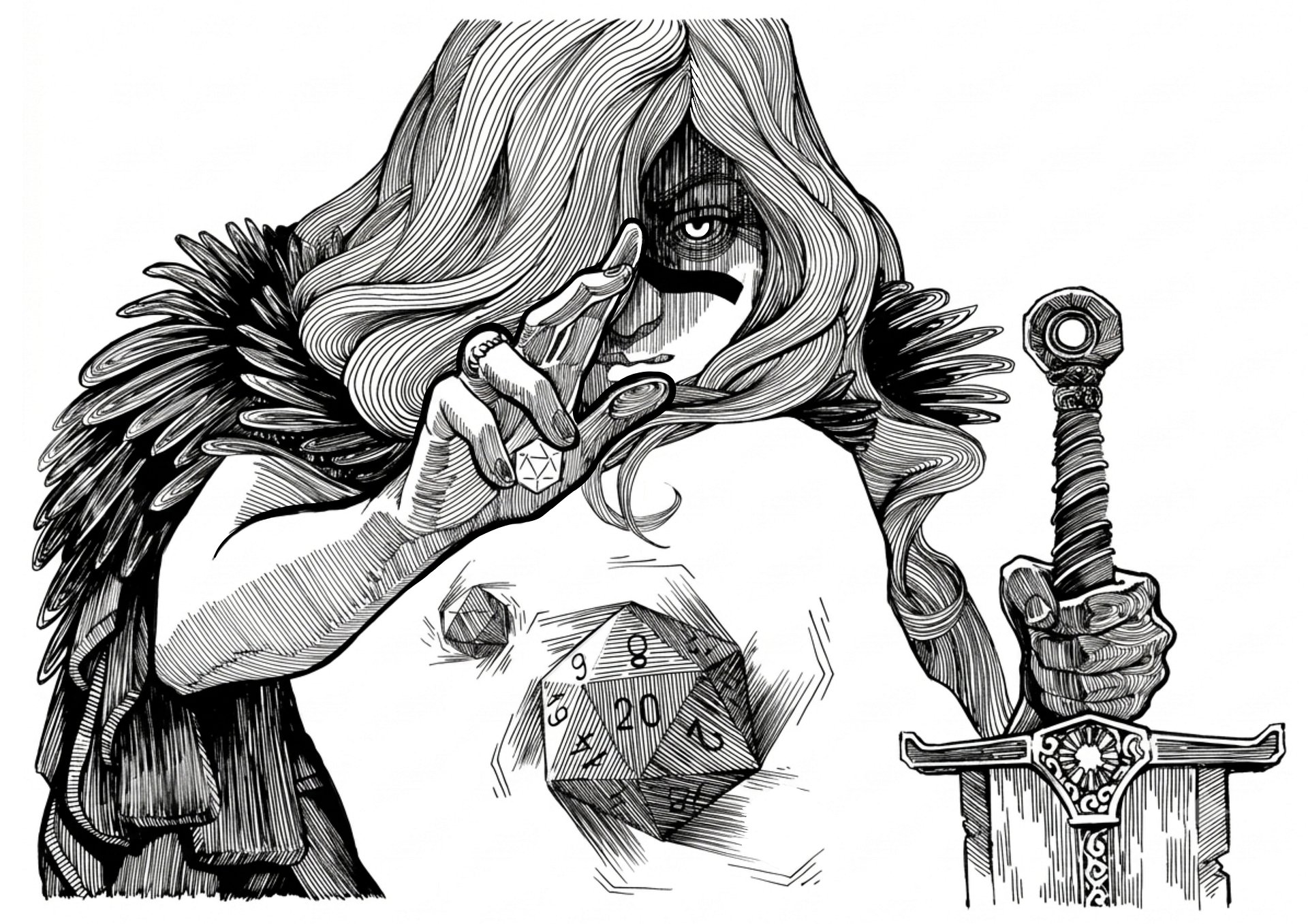 "Toss" Inktober A4 (free shipping) product image (2)