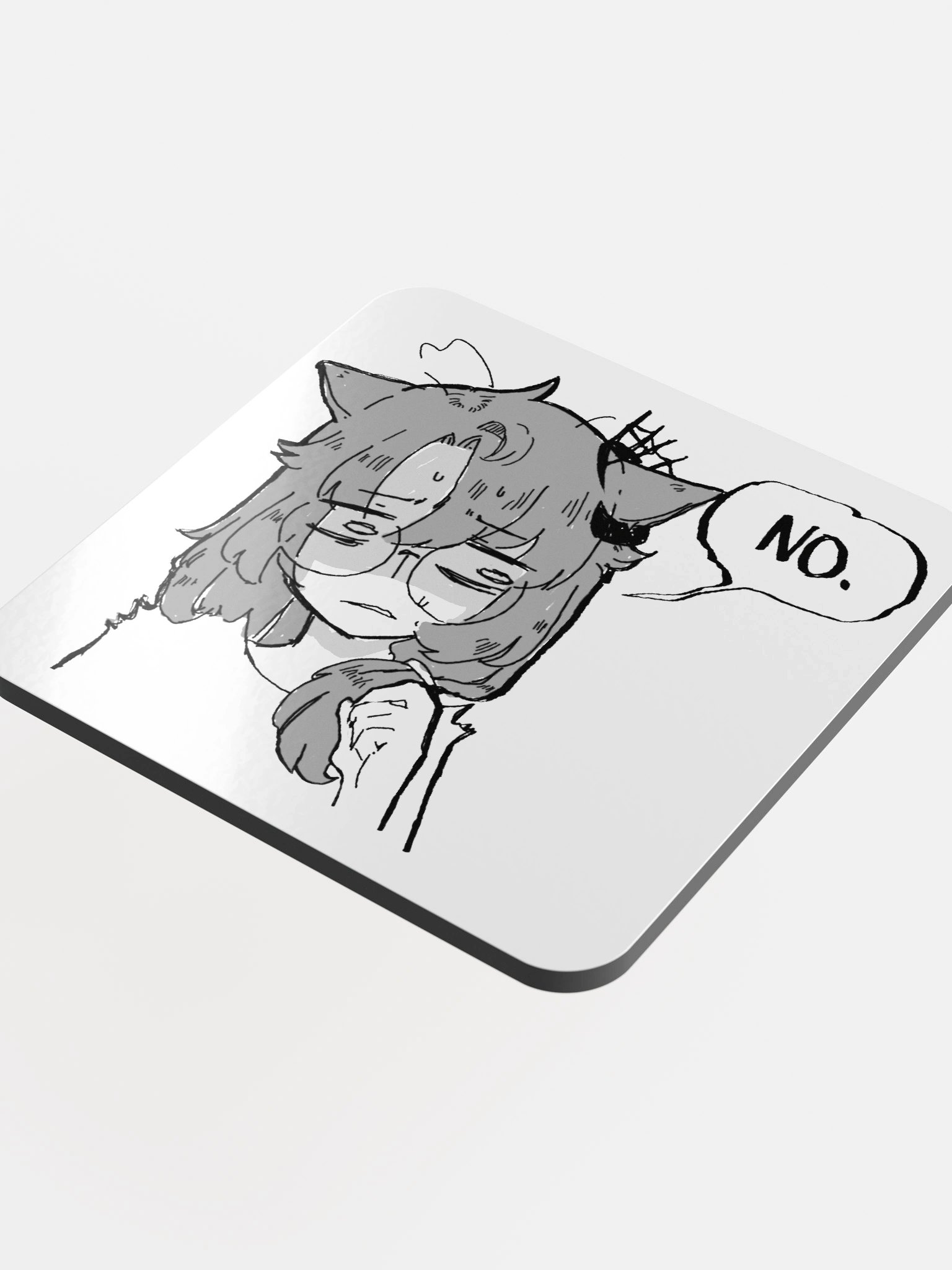 No. (glossy coaster) product image (4)