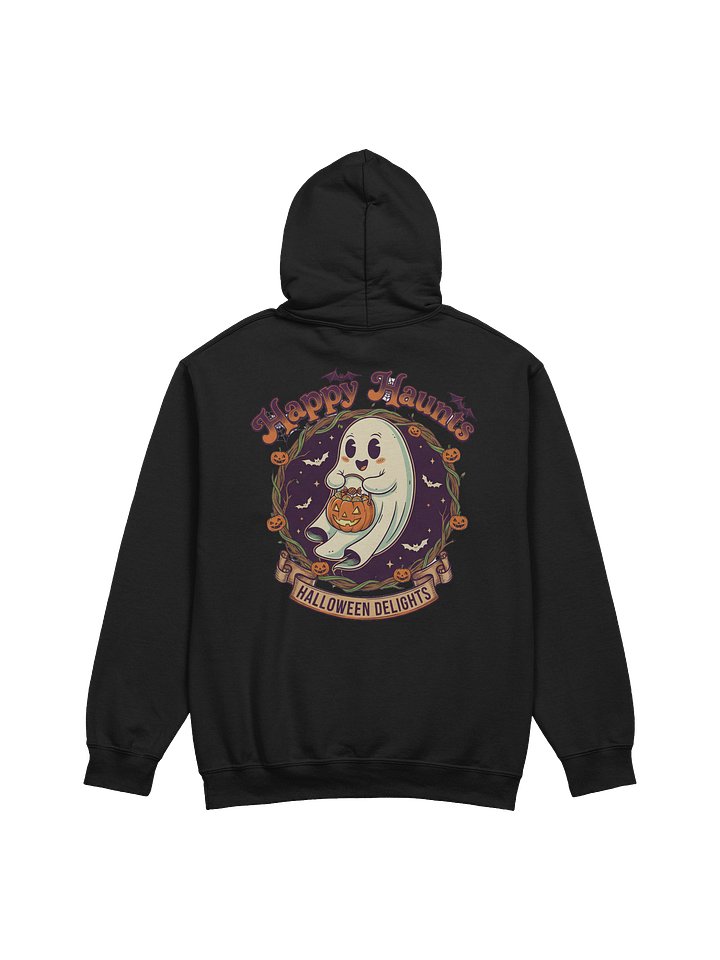 Happy Haunts Halloween Hoodie – Cute Ghost Trick-or-Treat Sweatshirt for Spooky Season Outfits product image (2)