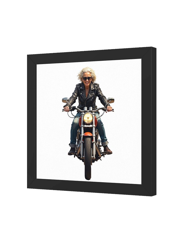 Ageless Rebellion: Woman on 'FARNAVA' Cruiser Art Print product image (14)