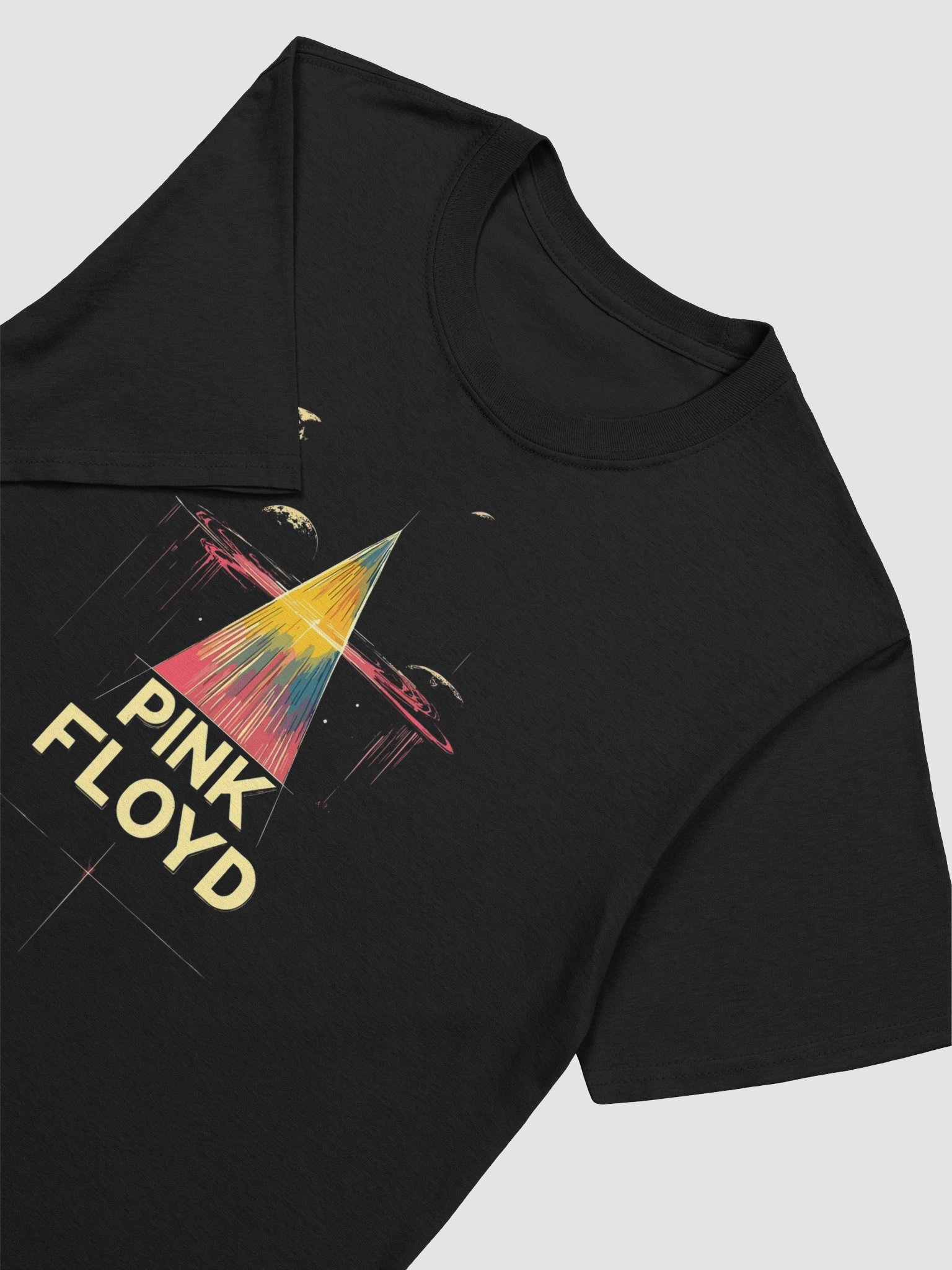Pink Floyd Prism Art T-Shirt | Psychedelic Dark Side Inspired Triangle Design Rock Tee product image (5)
