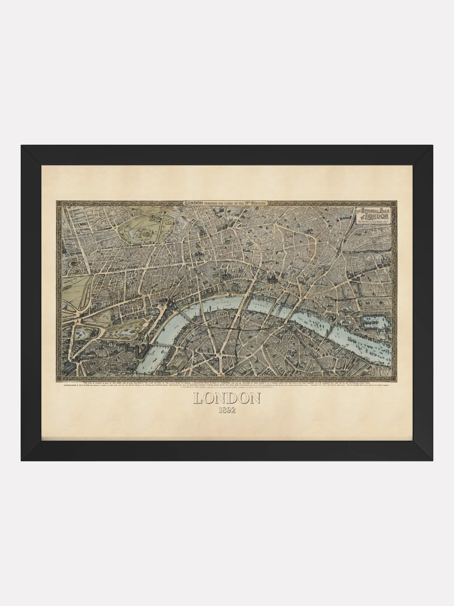 London 1892 (Framed Poster Print) product image (1)