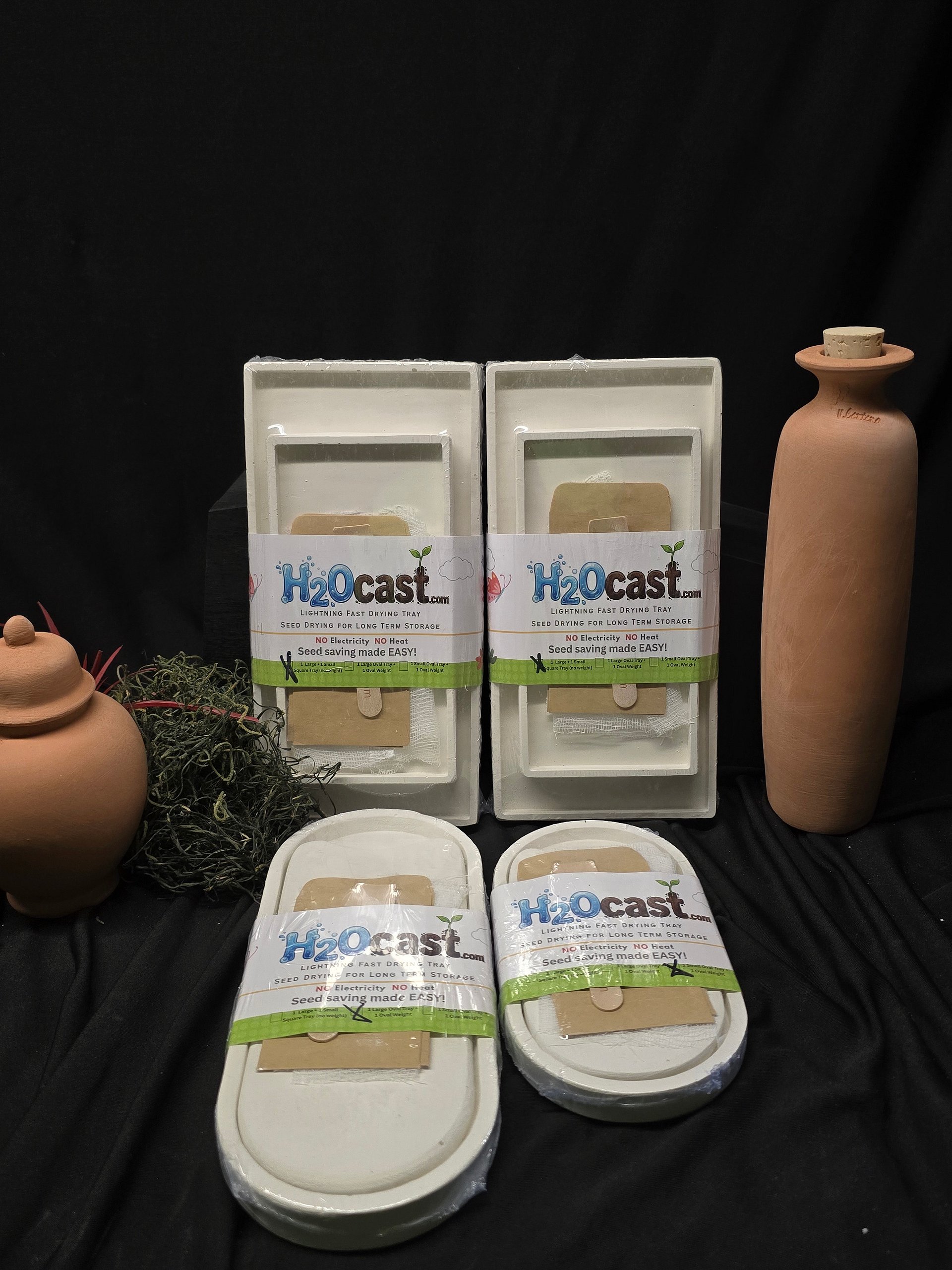 Seed Drying Kit, Heirloom Seed Saving Tool, Square Mineral Fiber Composite Trays product image (3)