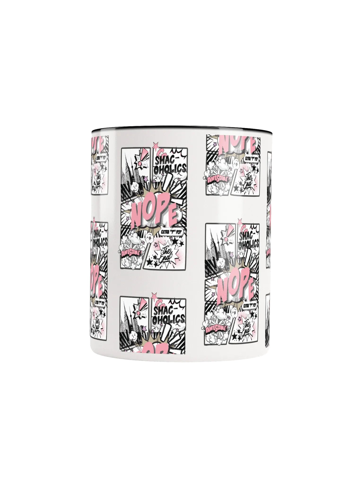Shac-oholics Comic Blast Mug- Pink 