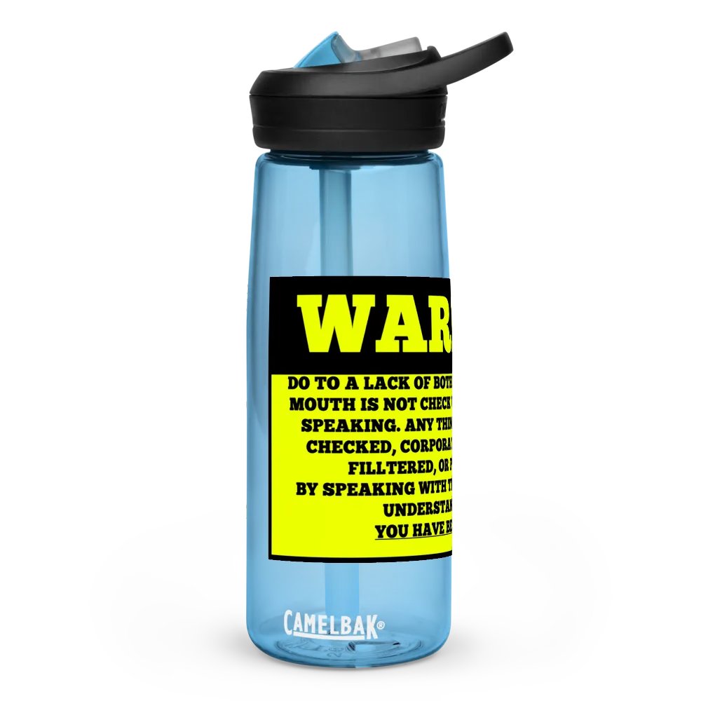 Unfiltered Warning Sports Bottle product image (1)