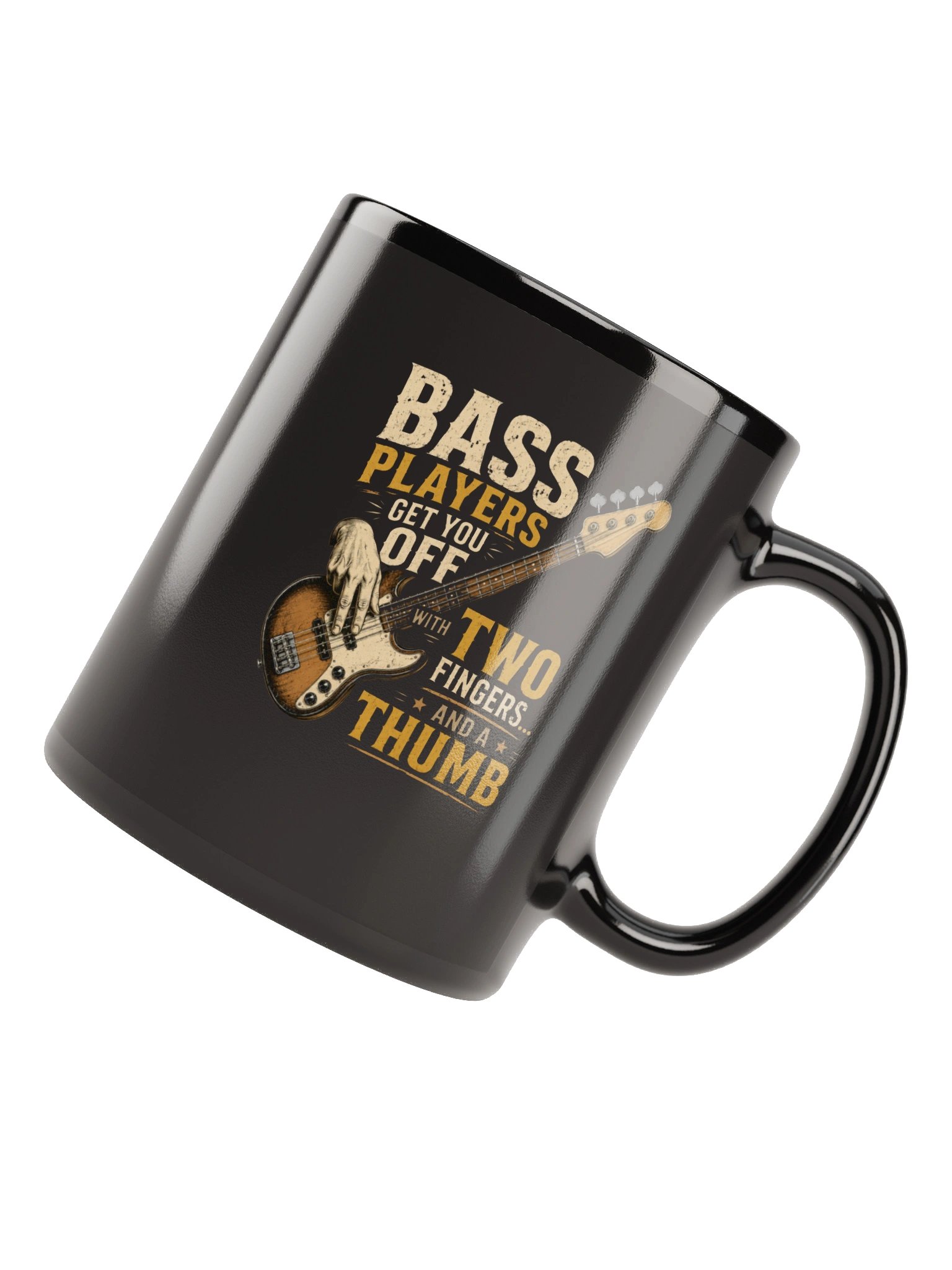 Two-Finger Bass Players Mug — Vintage Twin Graphic product image (5)