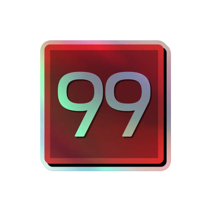 STFC 99 Pip Holographic Sticker product image (2)