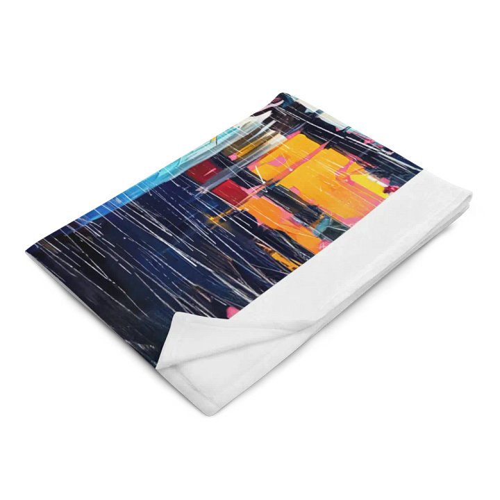 Gay Couple In The Rain – Colorful Two Hearts Throw Blanket product image (2)