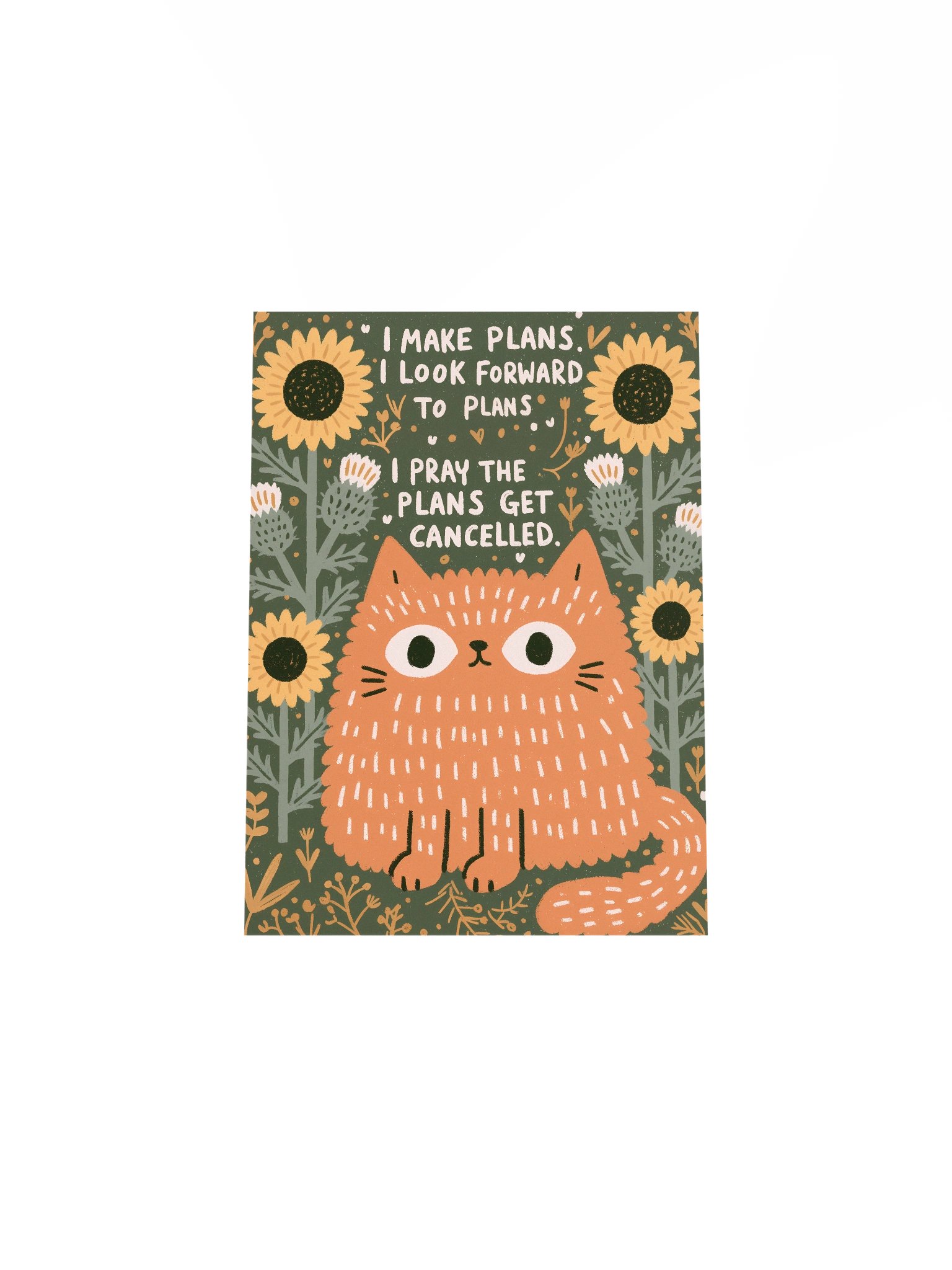 Cat Plans Cancelled Folk Art Poster product image (30)