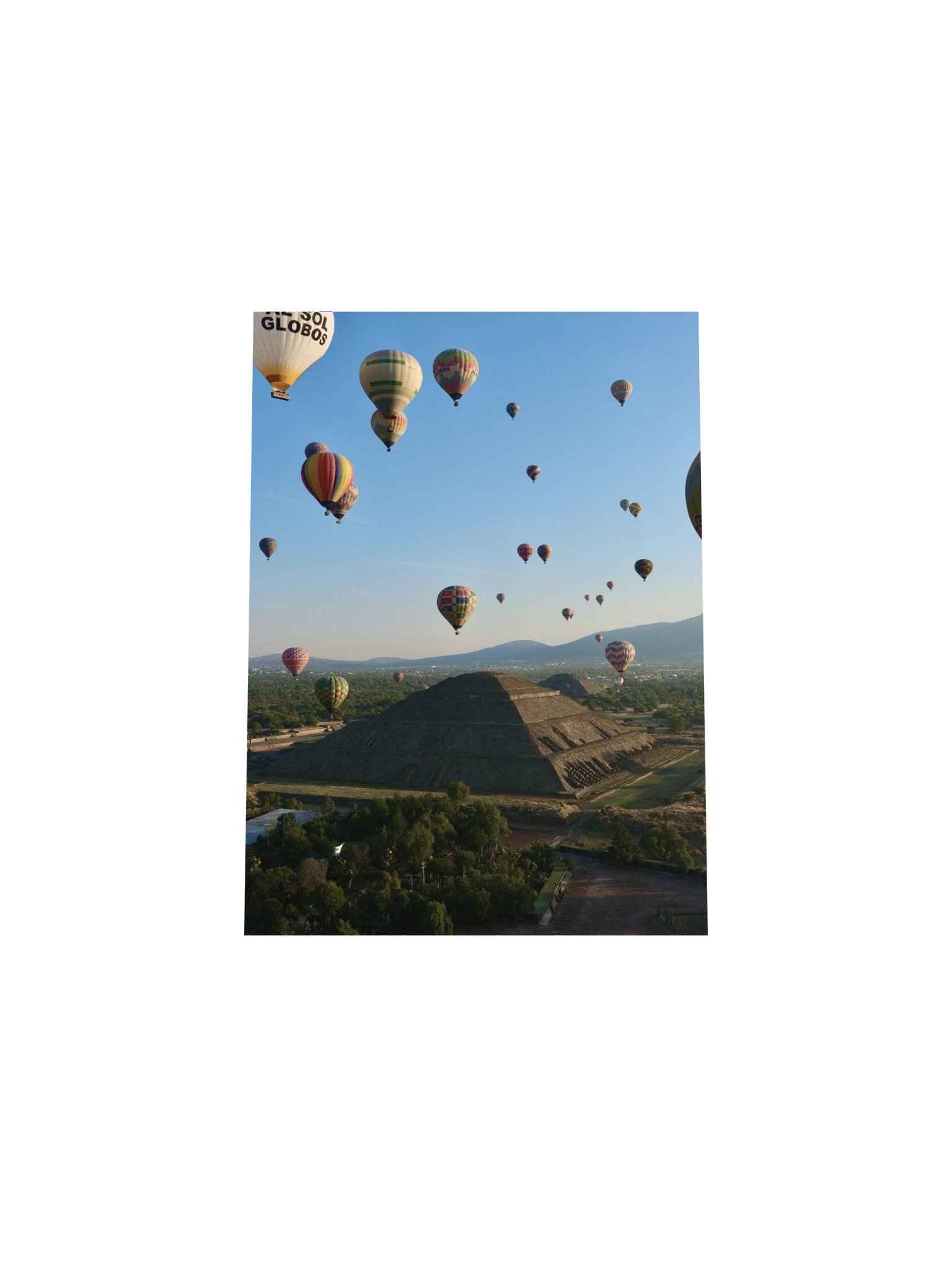 Teotihuacan - Hot Air Balloons Over the Pyramid – (Print Only) product image (22)