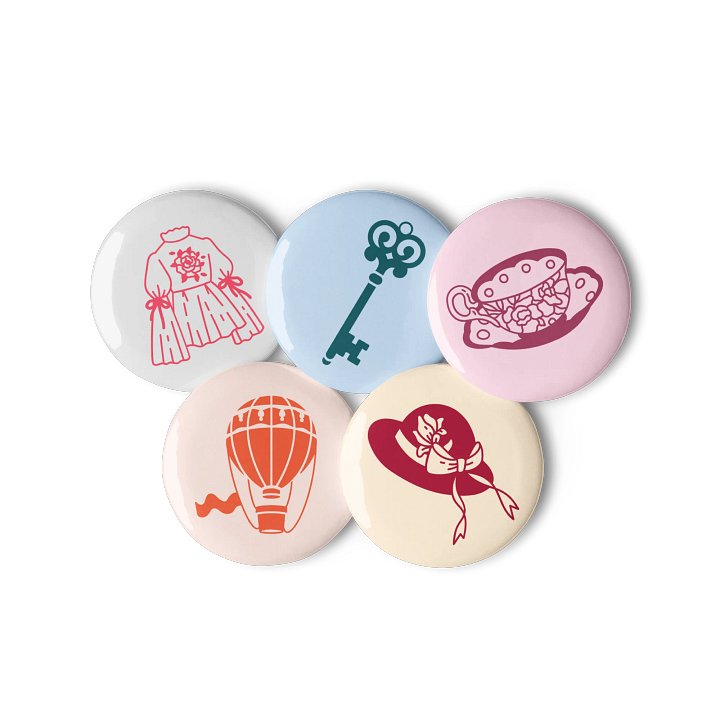 Vintage Charm Pin Set – Retro Aesthetic Pins for Backpacks, Jackets, Scrapbooks & Gifts product image (2)
