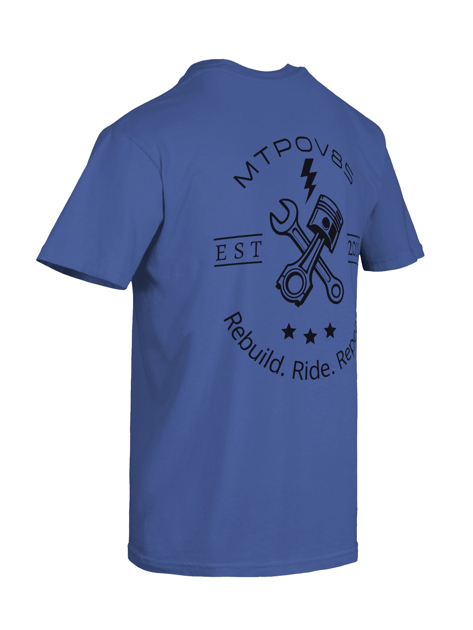 Rebuild. Ride. Repeat. Style 1, Blue T-Shirt product image (10)