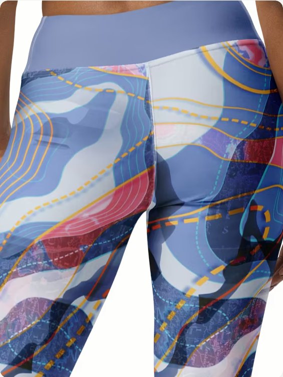 Tectonic map-Yoga Leggings product image (6)