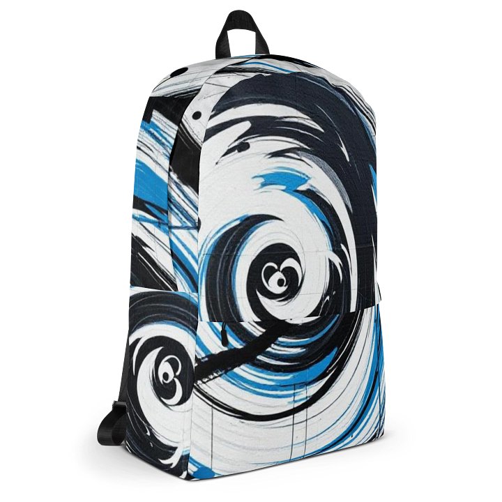 Boys Black, White, Blue Swirl Backpack product image (1)