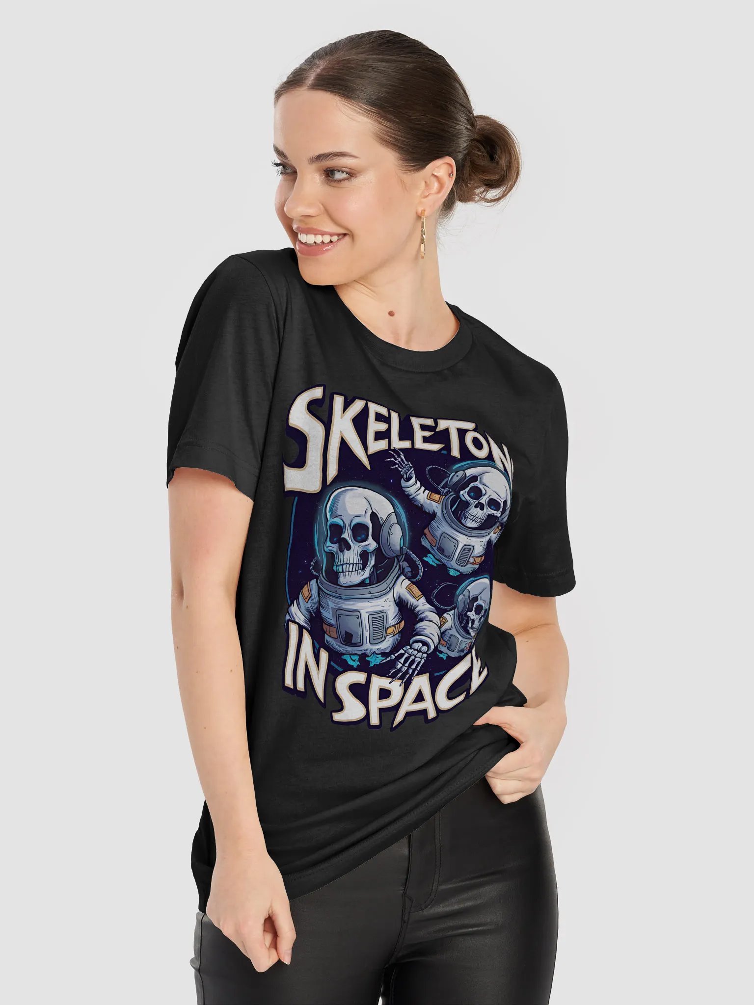 Skeletons In Space Halloween Unisex T-Shirt product image (38)