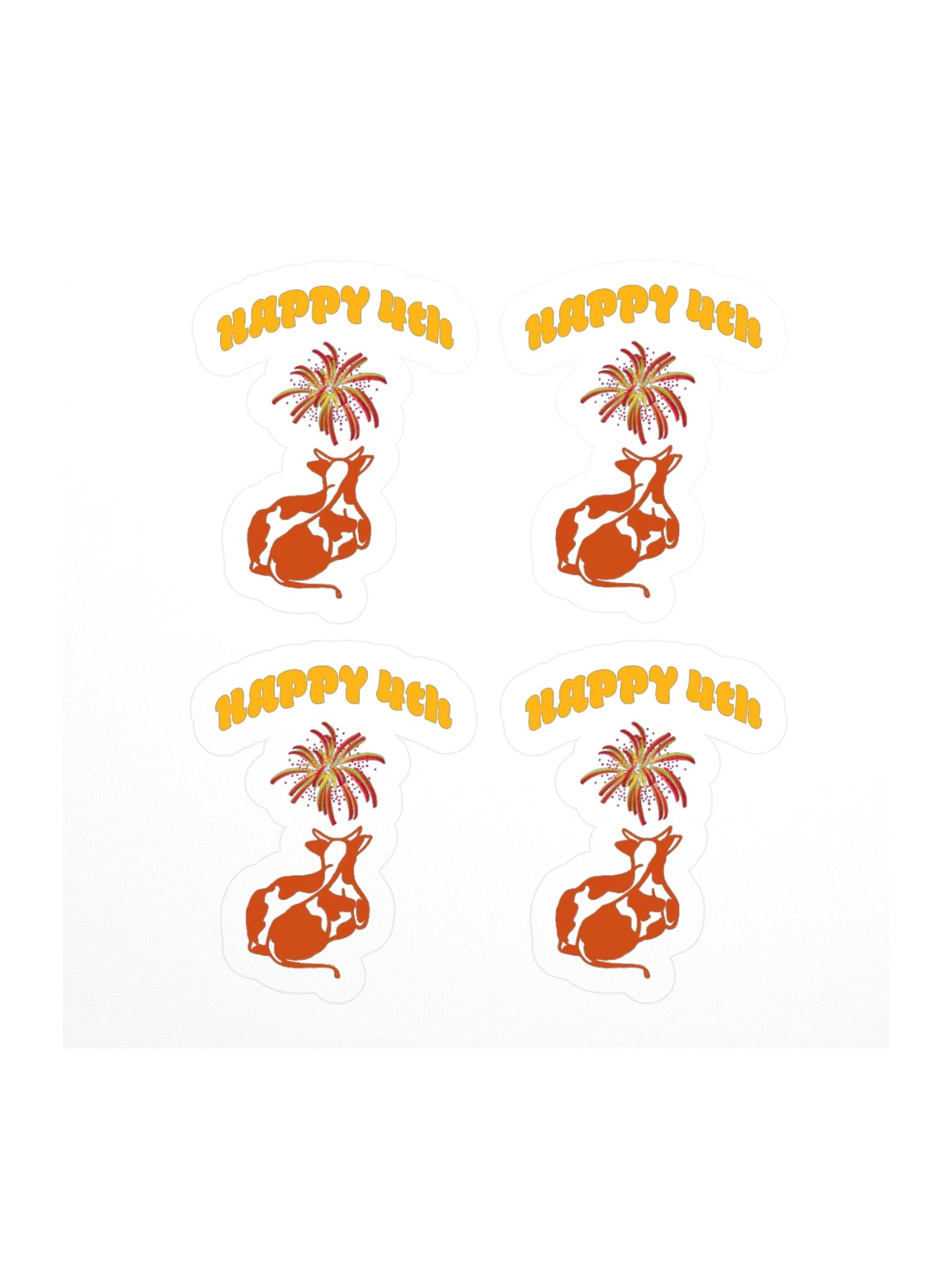Happy 4th - Sticker (small) product image (1)