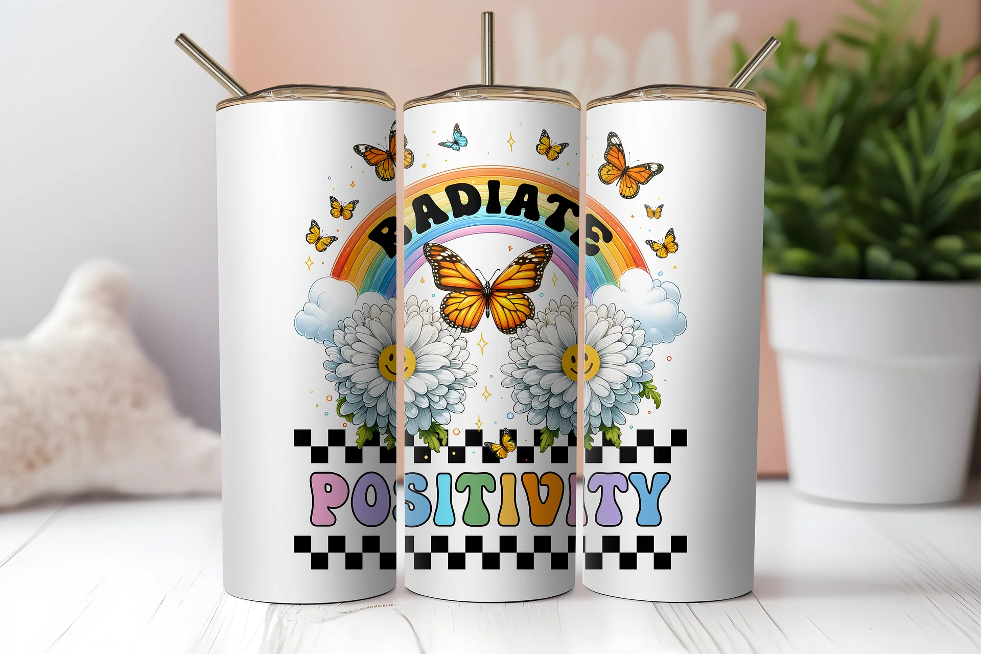 Radiate Positivity Stainless Steel Tumbler product image (2)