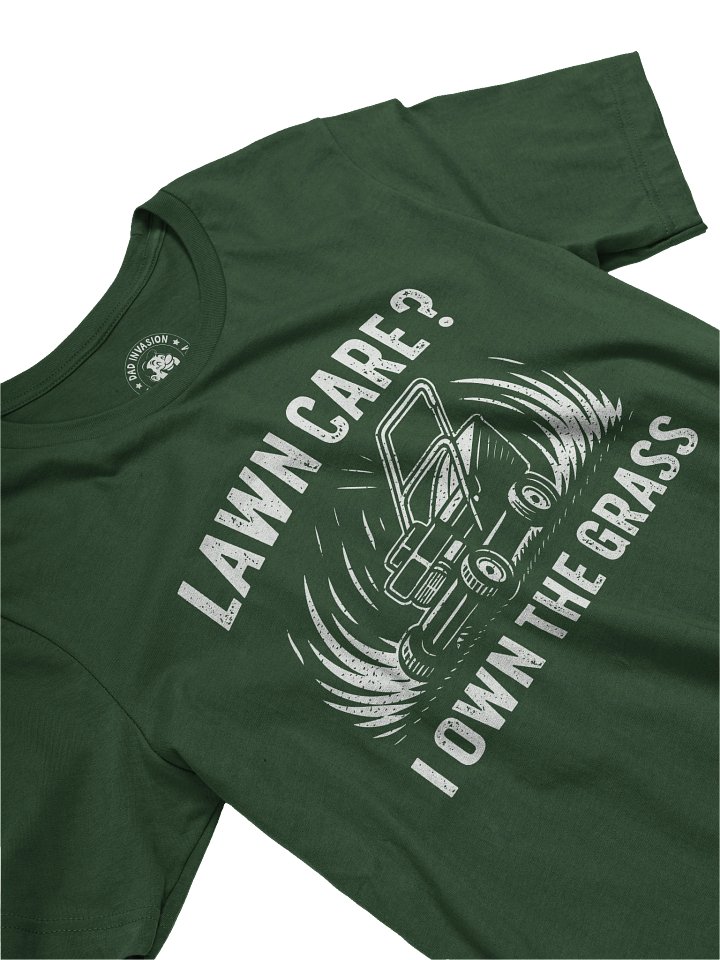 Funny Dad Lawn Care Shirt – “I Own The Grass” Retro T-Shirt product image (2)