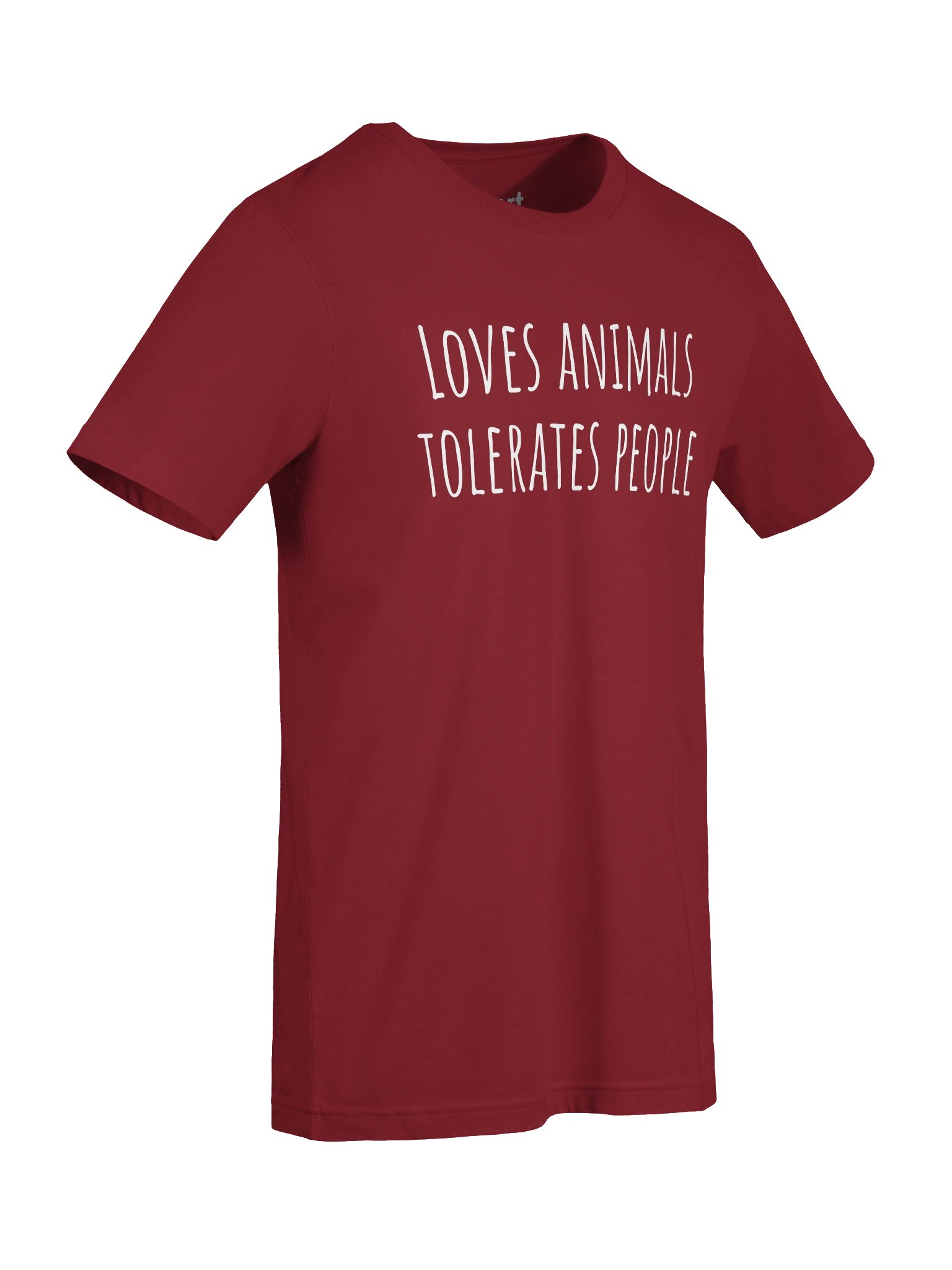LOVES ANIMALS TOLERATES PEOPLE Unisex T-Shirt product image (7)