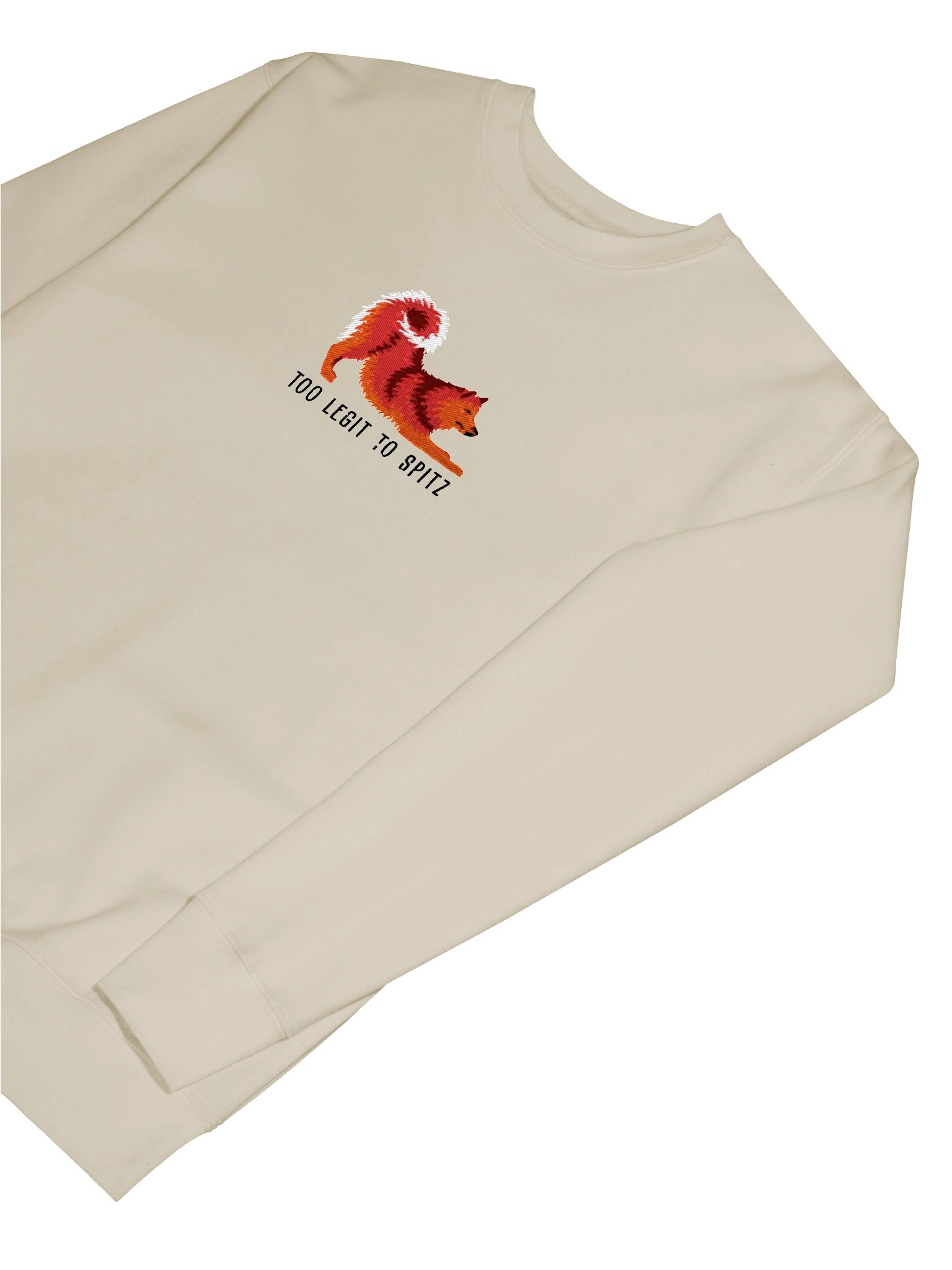 Too Legit to Spitz Sweatshirt (Embroidered) of a Finnish Spitz(Red) product image (77)