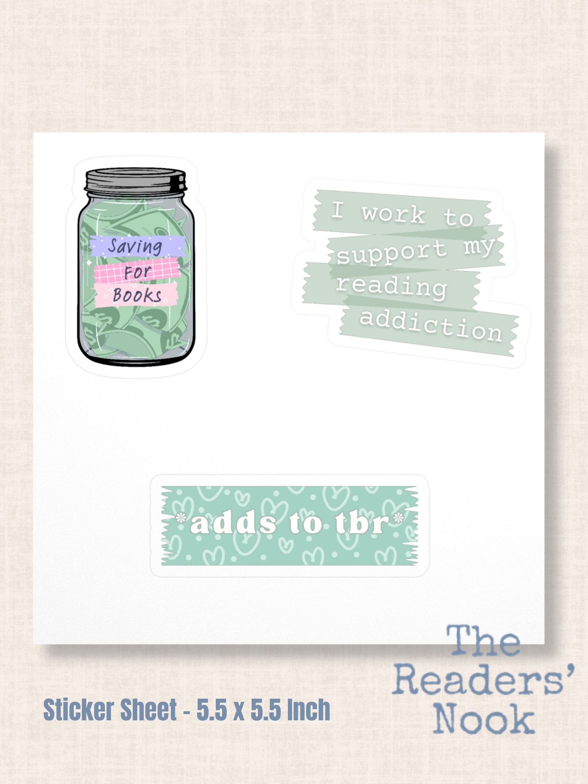 Book Lover Stickers - Green product image (1)
