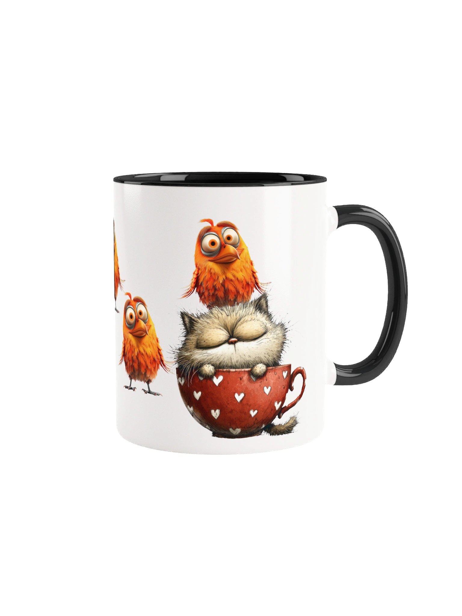 Cozy Cat & Bird Accent Mug product image (1)