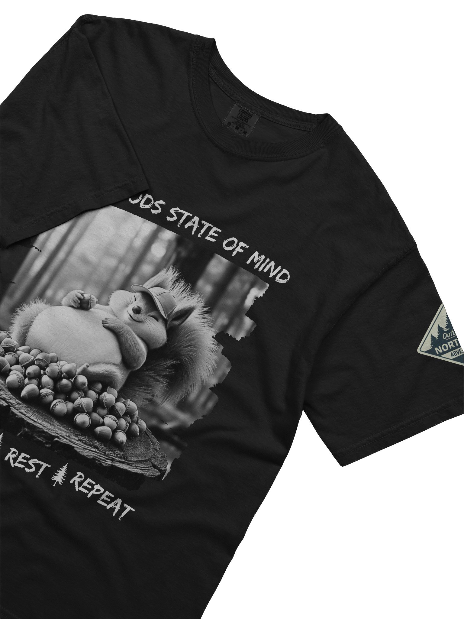 Northwoods State of Mind – Eat Rest Repeat Squirrel Shirt product image (3)