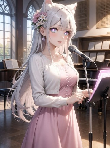 Vocal lessons are one of my favourite classes! #aiart @dokidokiaiidols