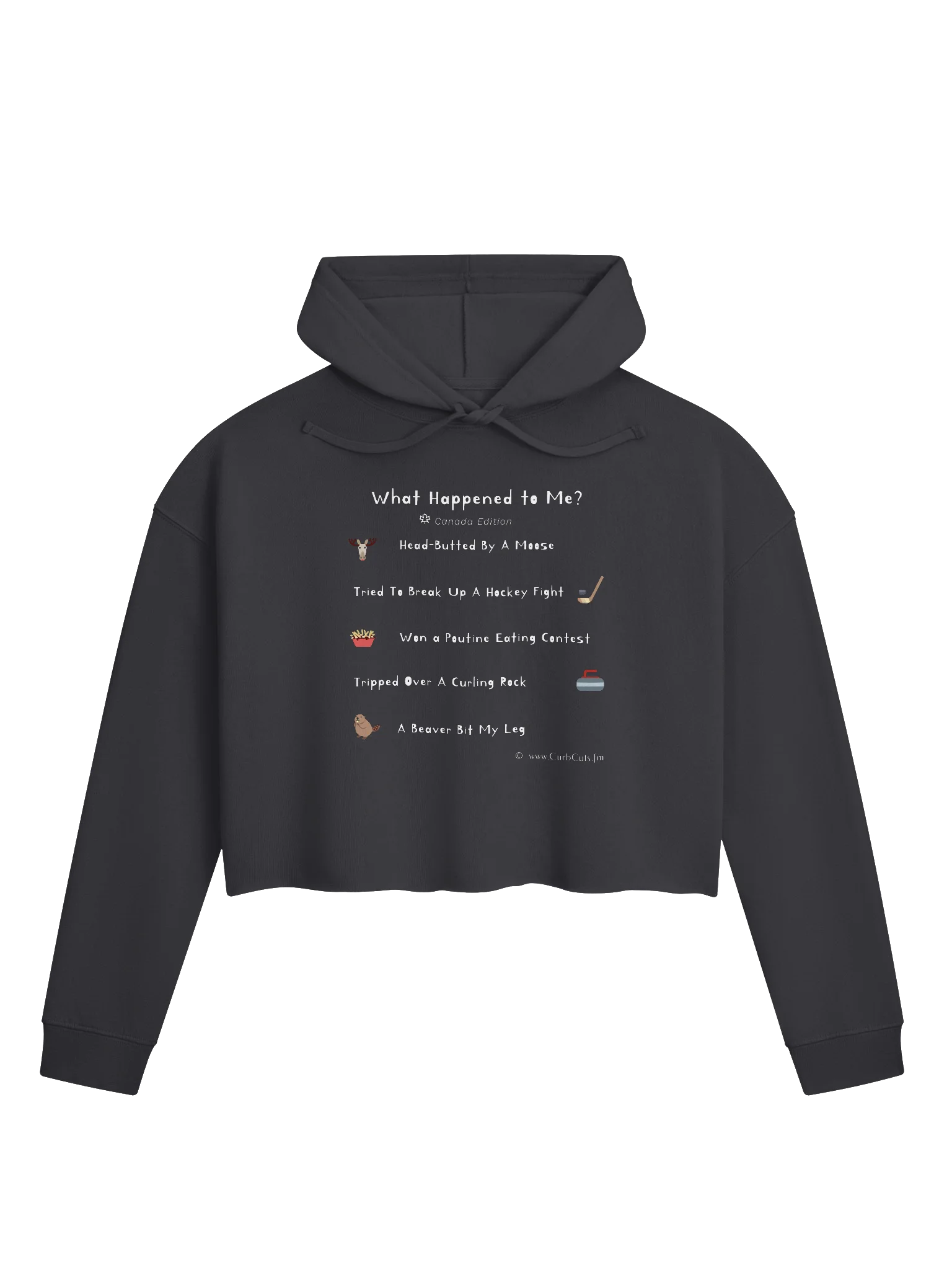 New! WHAT HAPPENED TO ME ? (Canada Edition): Lightweight Cropped Hoodie product image (1)