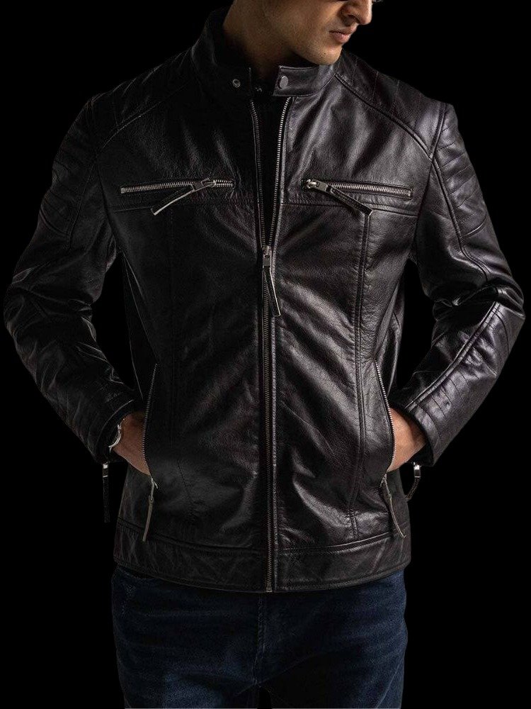 Mens Divo Leather Racer Jacket product image (1)