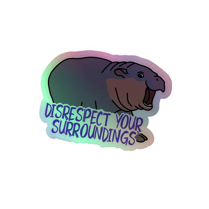 Moo Deng Holographic Sticker product image (2)
