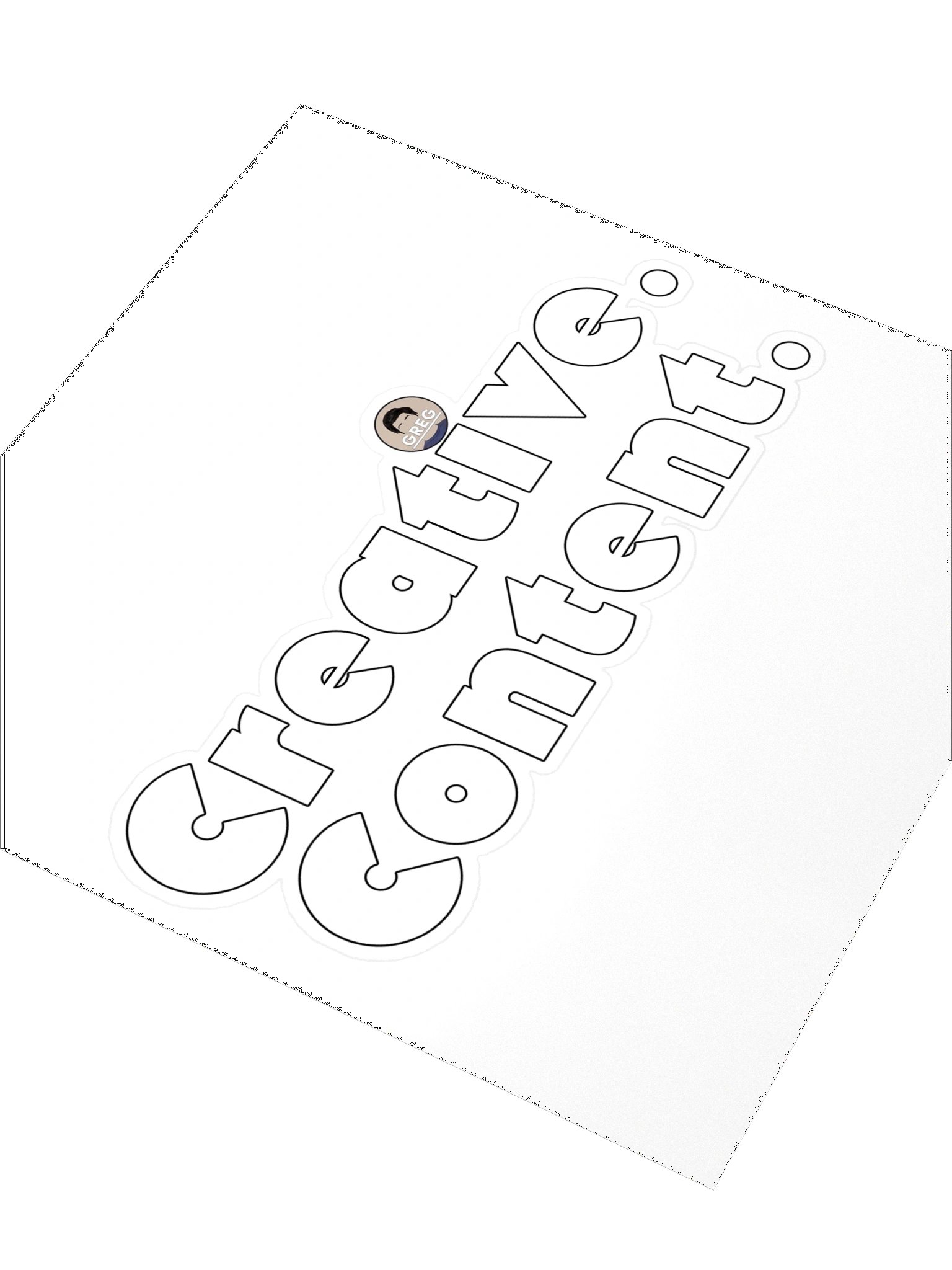 "Creative. Content." Sticker product image (3)