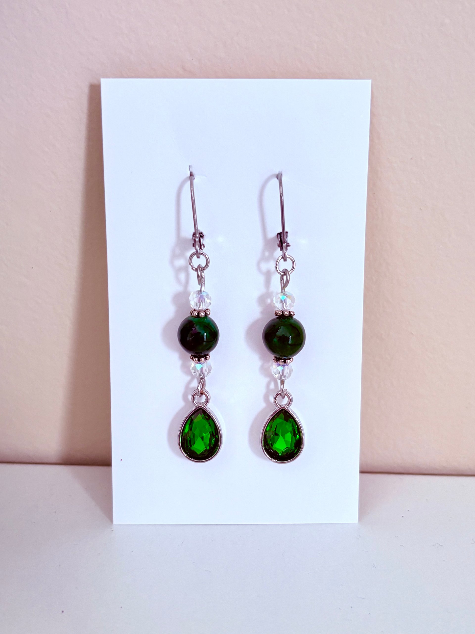 MFD-00312 | Emerald Coast Teardrop Earrings | One of a Kind Coastal Glam Jewelry product image (4)