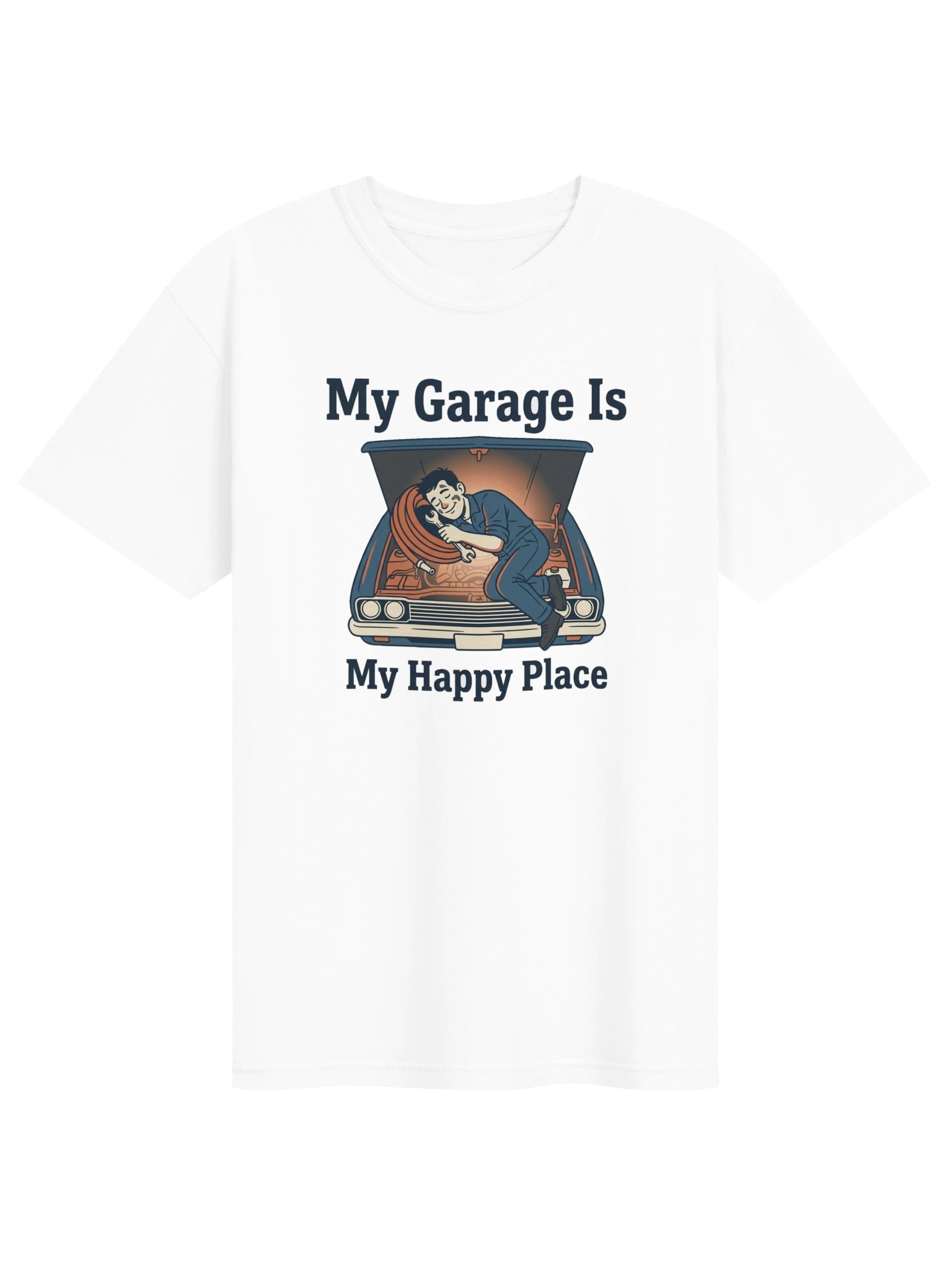 "My Garage Is My Happy Place" Heavyweight T-Shirt product image (1)