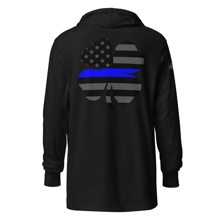 BLUE LINE FLAG - Long Sleeve Hooded Tee product image (1)