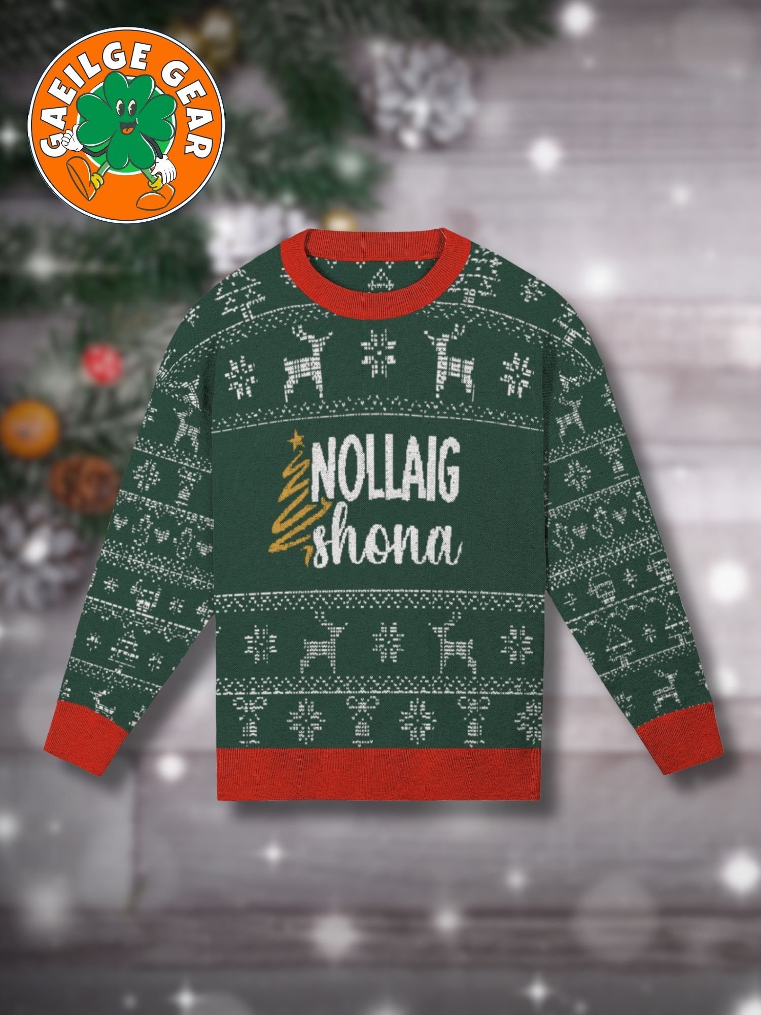 Irish Language Christmas Jumper - Happy Christmas in Irish / Gaeilge / Gaelic product image (1)