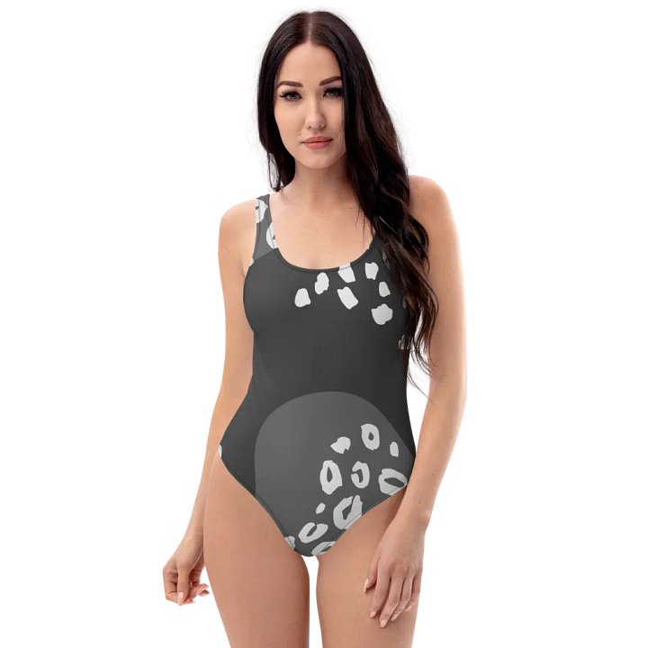 Grey Flowing Waves All-Over Swimsuit product image (1)