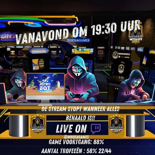 Vanavond om 19:30 uur live op Twitch! 
De stream stopt pas als de game 100% uitgespeeld is, dus zorg dat je erbij bent voor e...