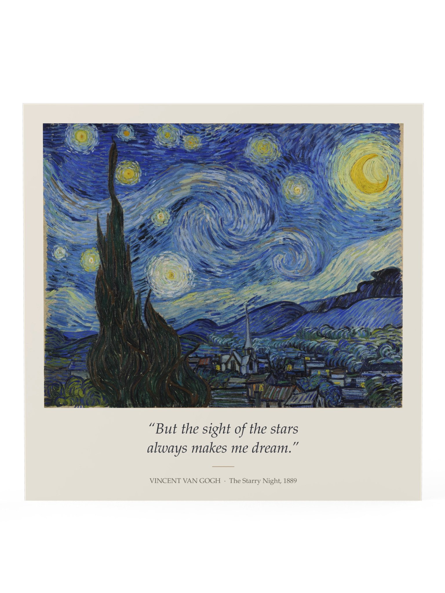 Vincent van Gogh – The Starry Night | The Stars Make Me Dream Poster product image (1)