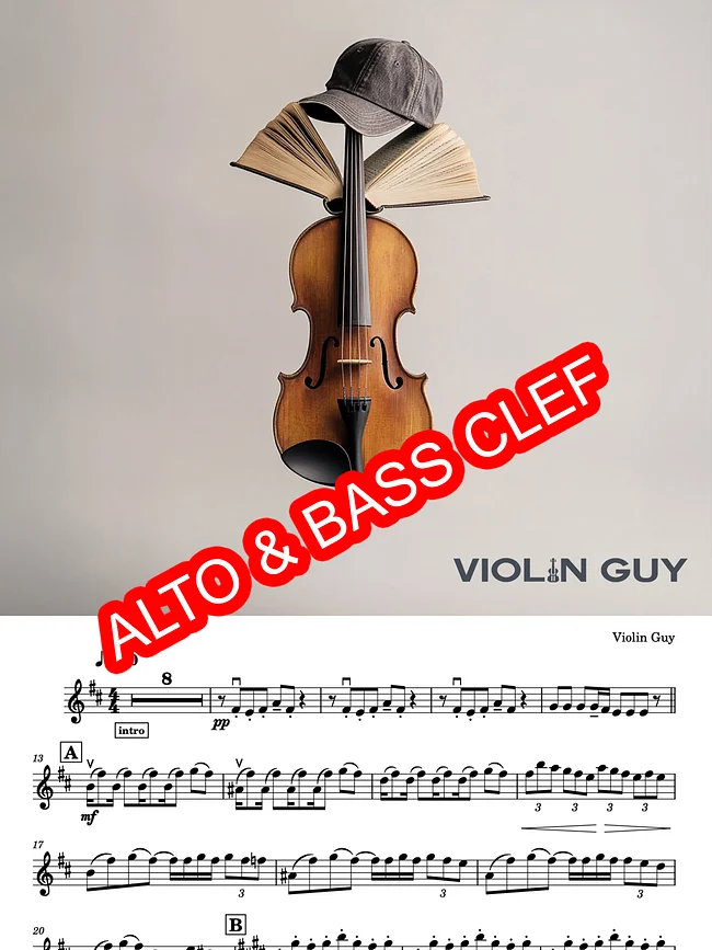 words - Sheet Music (Alto and Bass Clef)