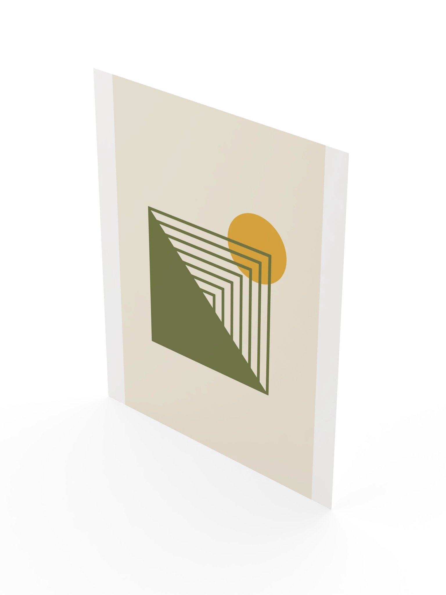 Mustard Sun Geometric Print | Retro Bathroom Wall Art product image (5)
