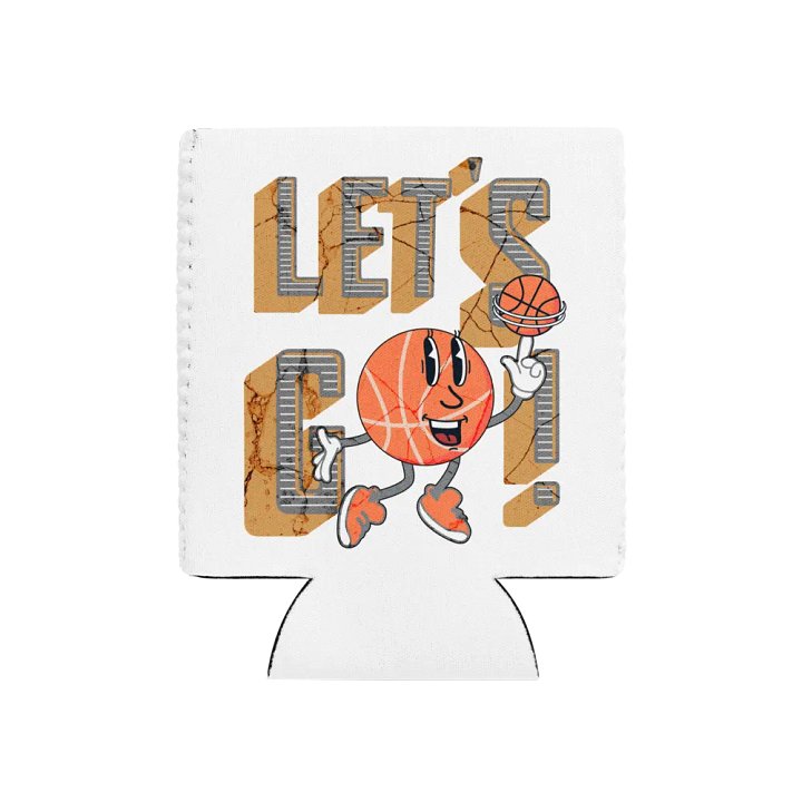 Lets Go Basketball Mascot Coozie Can Cooler product image (1)