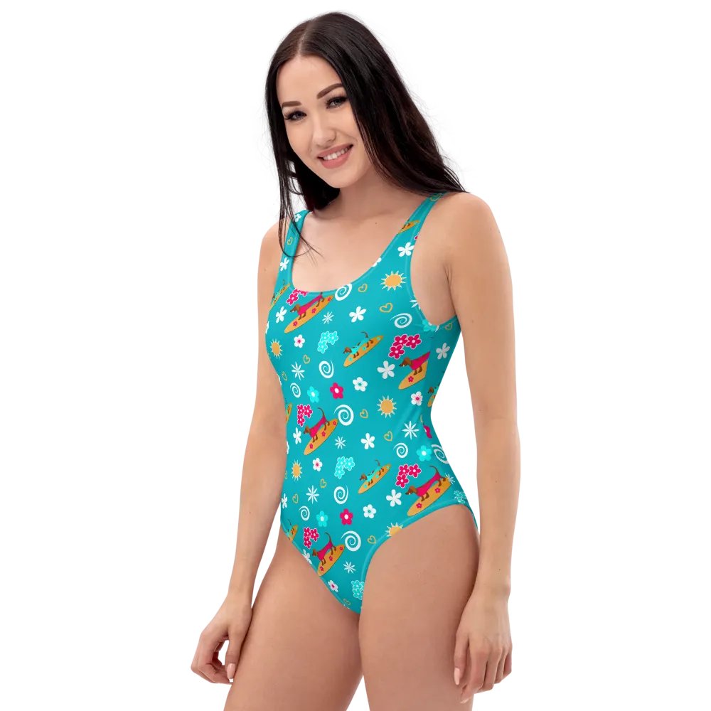 Surfing Dachshund Pattern SwimSuit product image (7)