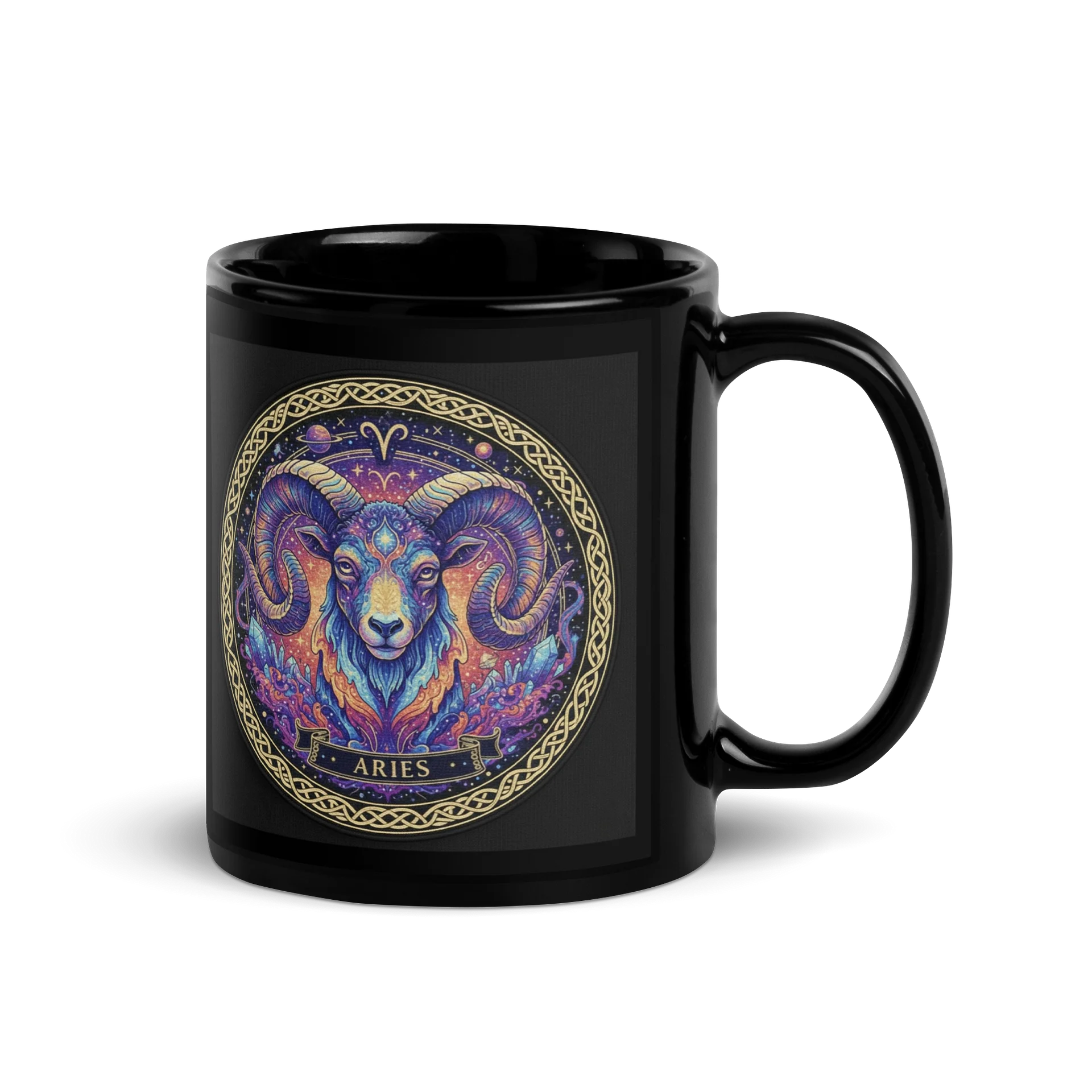 Aries Ram Circle Glossy Mug product image (3)