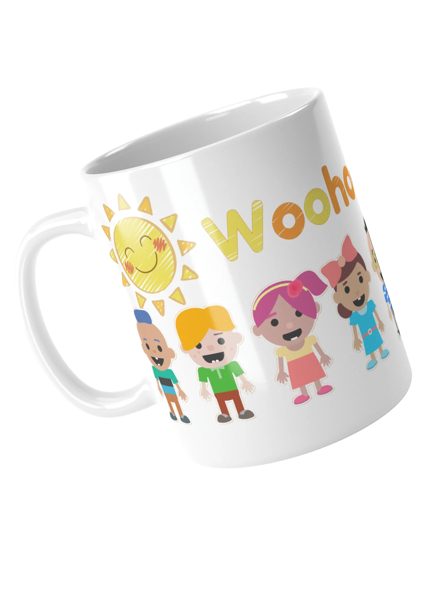 Sunshine Woohoo Storytime Kids White Glossy Mug product image (4)