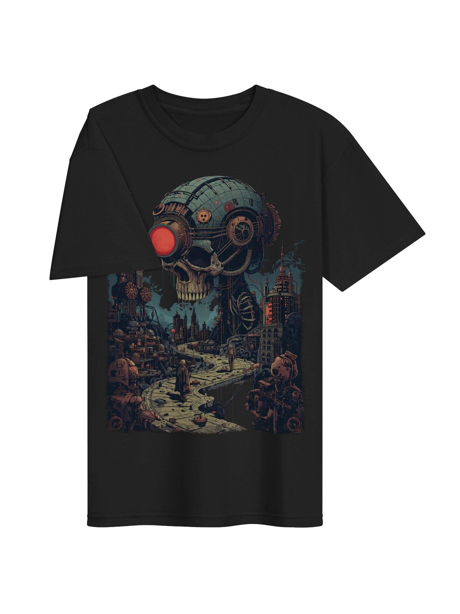 Cyberpunk Skull City Heavyweight T-Shirt product image (6)
