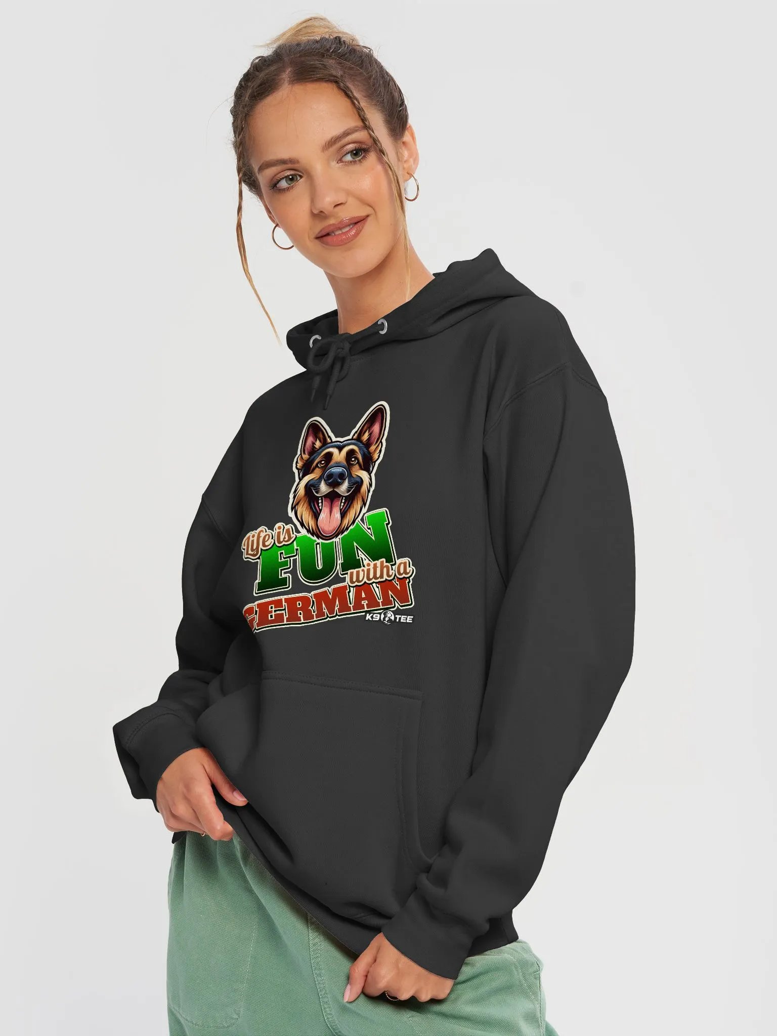 German Shepherd Fun Illustration Hoodie product image (20)